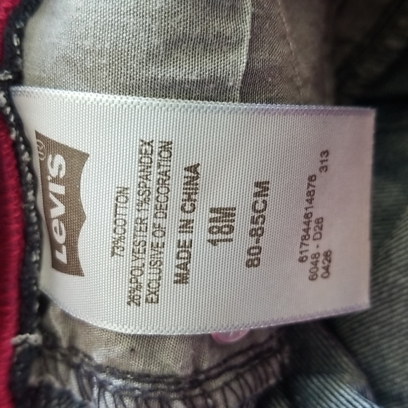 (18M) Levi's Slim Straight Star Print Jeans Denim Rodeo Cowgirl Preppy - Picture 8 of 8